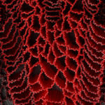 3D couture hand-embroidery with standing bugle beads in a striking colour by Ricamour Embroideries