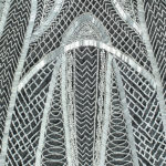 Intricate bridal bodice design with beads and bugles