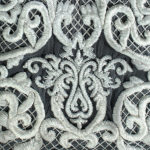 Hand embroidered 3D bridal design with beads