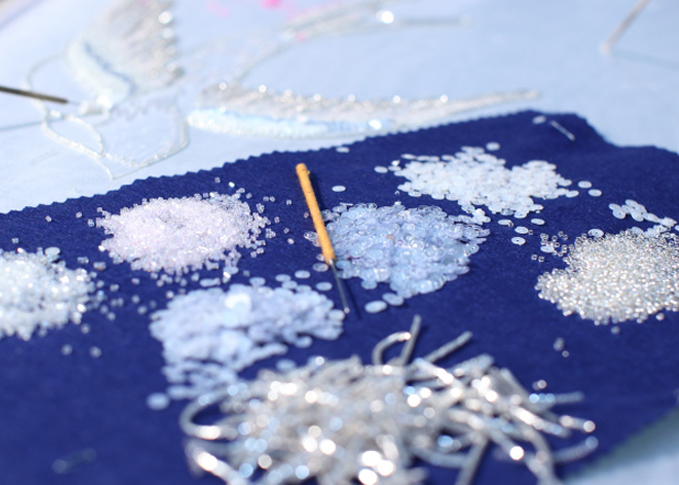 Adding sparkle and texture to your hand embroidery with beads! Bead  embroidery designs tutorial 