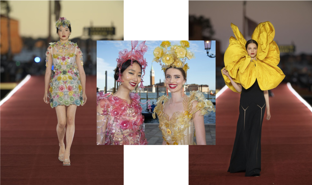 D&G's alta moda collection with 3D flowers 