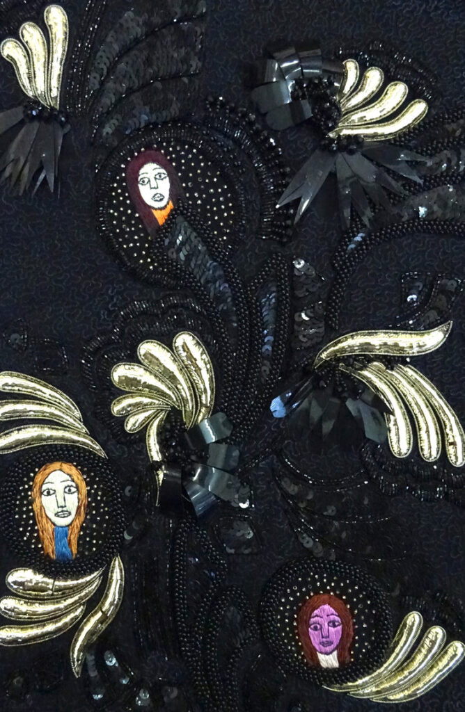 Folk-art inspired hand embroidery for couture and pret. 