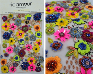 Hand-beaded floral couture design for gowns