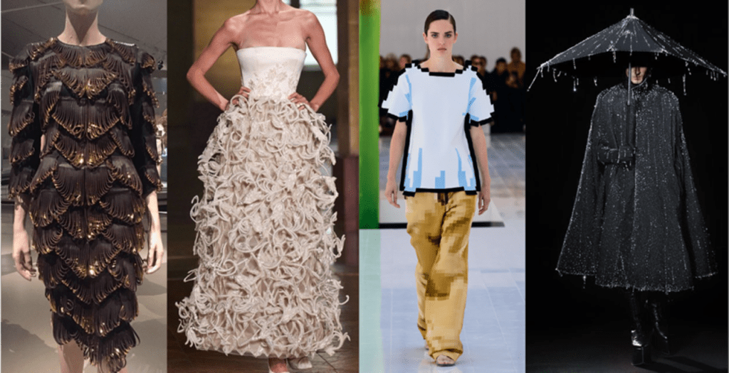 Visual illusions for bespoke couture and avant garde designs 