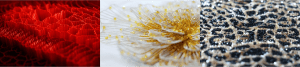 Ricamour hand-embroidered designs. For bespoke couture and avant garde. Also for luxury art installations.