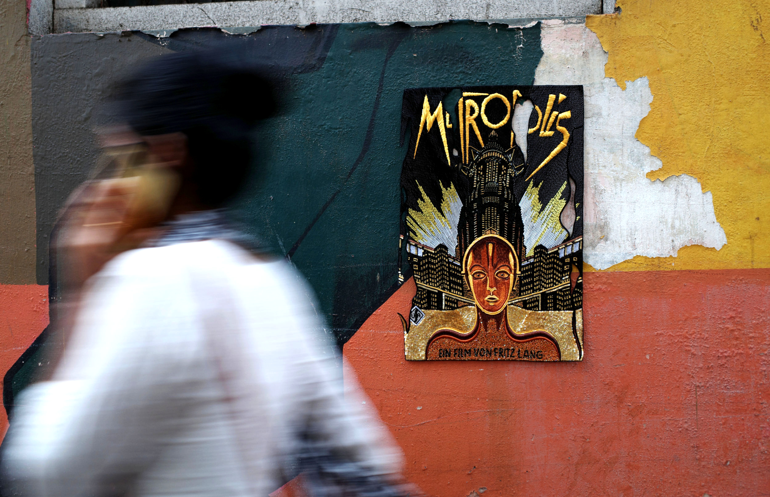The Metropolis movie poster handcrafted as a piece of art- a collector's item