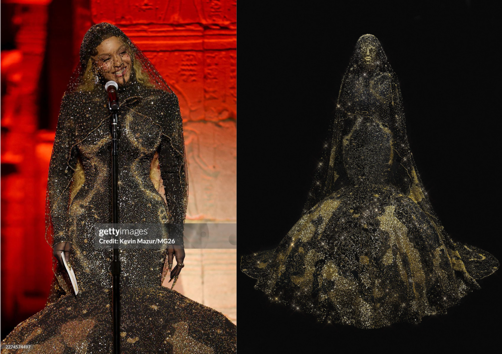 MET Gala 2026 Robert Wun for Beyonce. Hand-beaded couture by Ricamour
