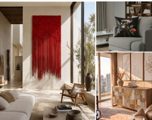 Ricamour embroideries for interiors and decor